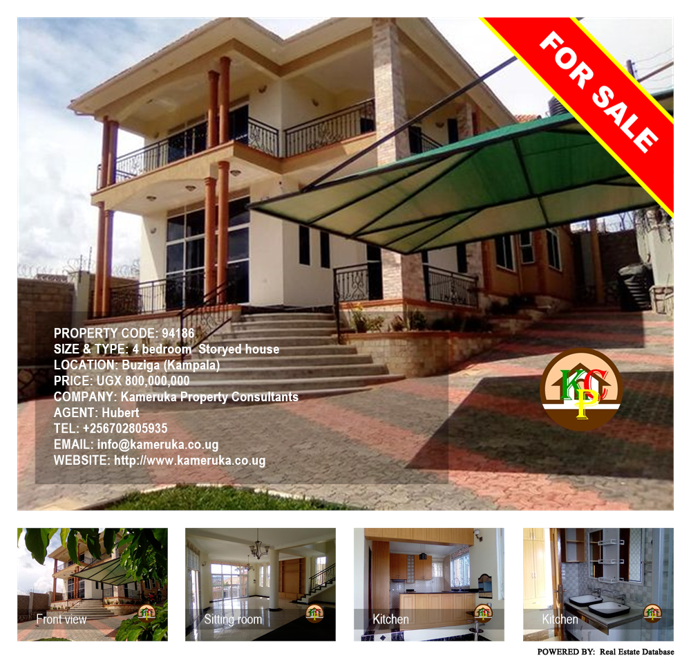 4 bedroom Storeyed house  for sale in Buziga Kampala Uganda, code: 94186