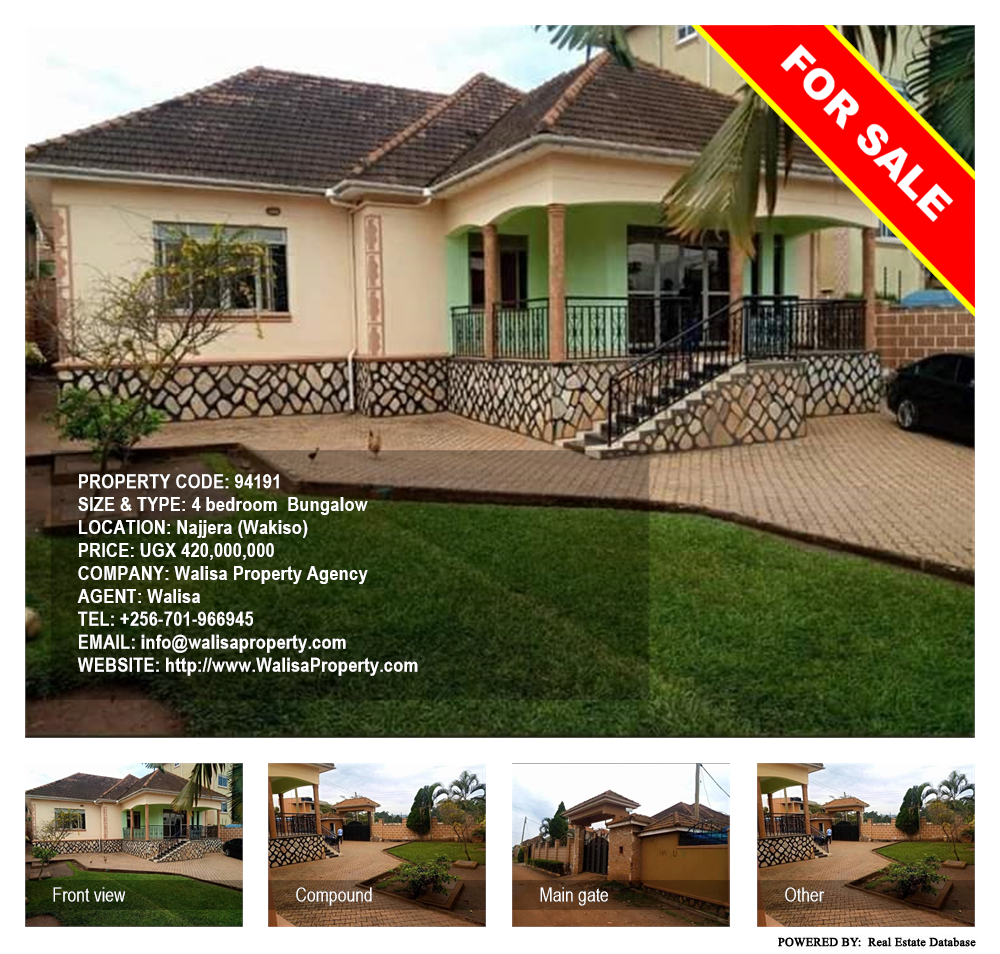 4 bedroom Bungalow  for sale in Najjera Wakiso Uganda, code: 94191