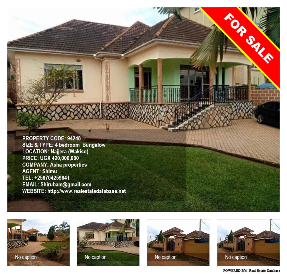 4 bedroom Bungalow  for sale in Najjera Wakiso Uganda, code: 94248