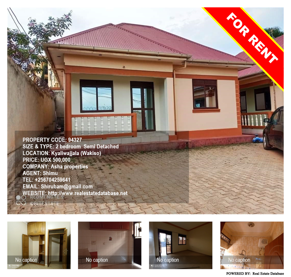 2 bedroom Semi Detached  for rent in Kyaliwajjala Wakiso Uganda, code: 94327