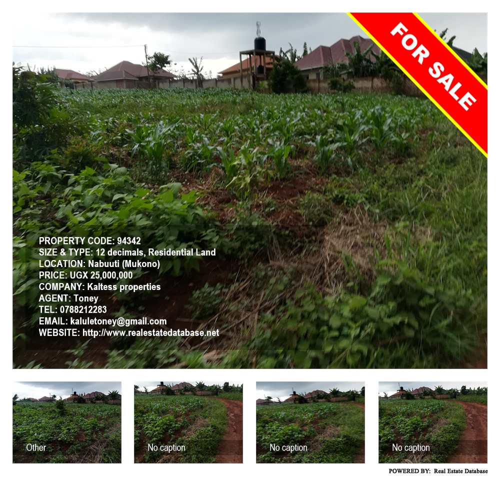 Residential Land  for sale in Nabuuti Mukono Uganda, code: 94342