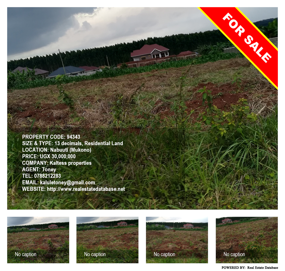 Residential Land  for sale in Nabuuti Mukono Uganda, code: 94343