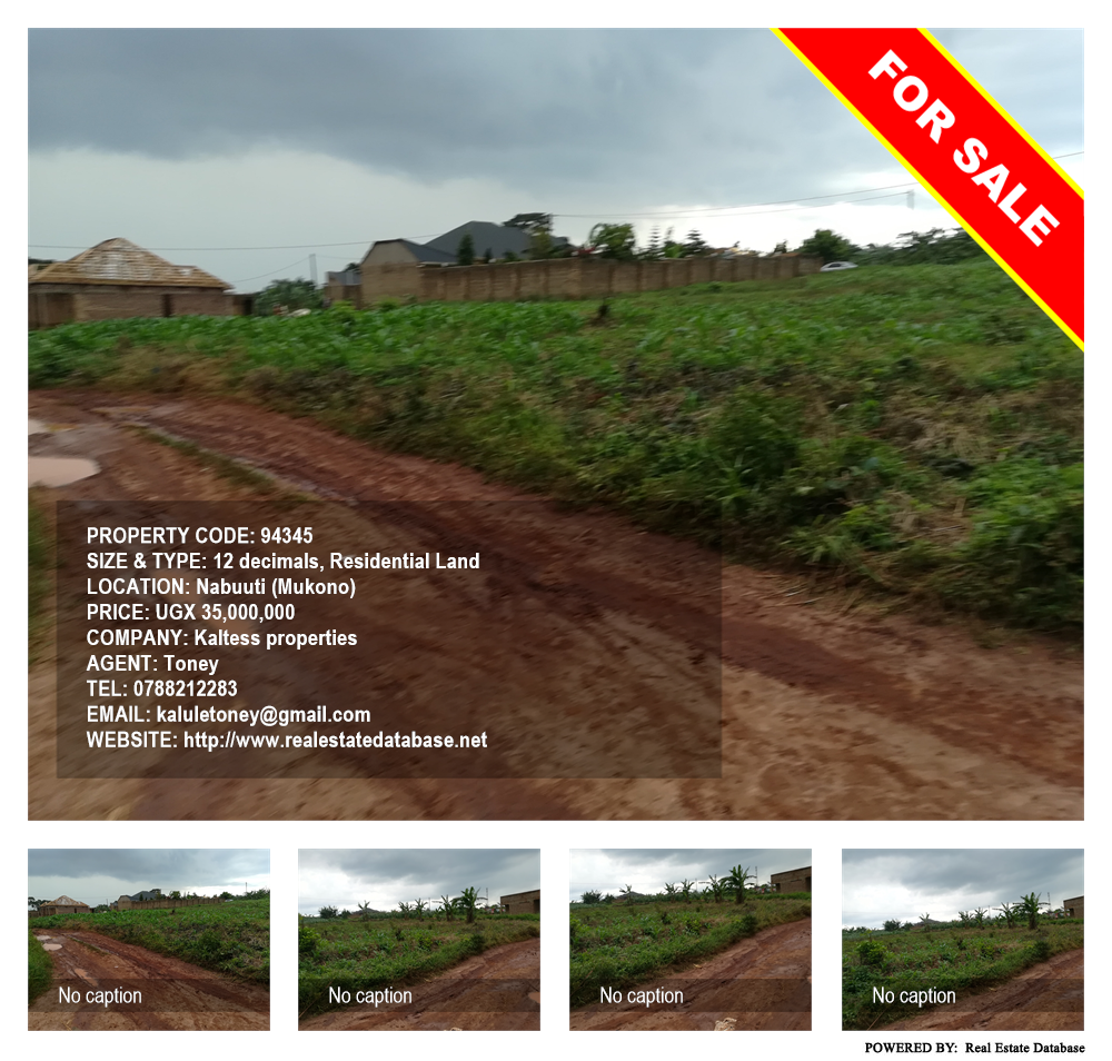 Residential Land  for sale in Nabuuti Mukono Uganda, code: 94345