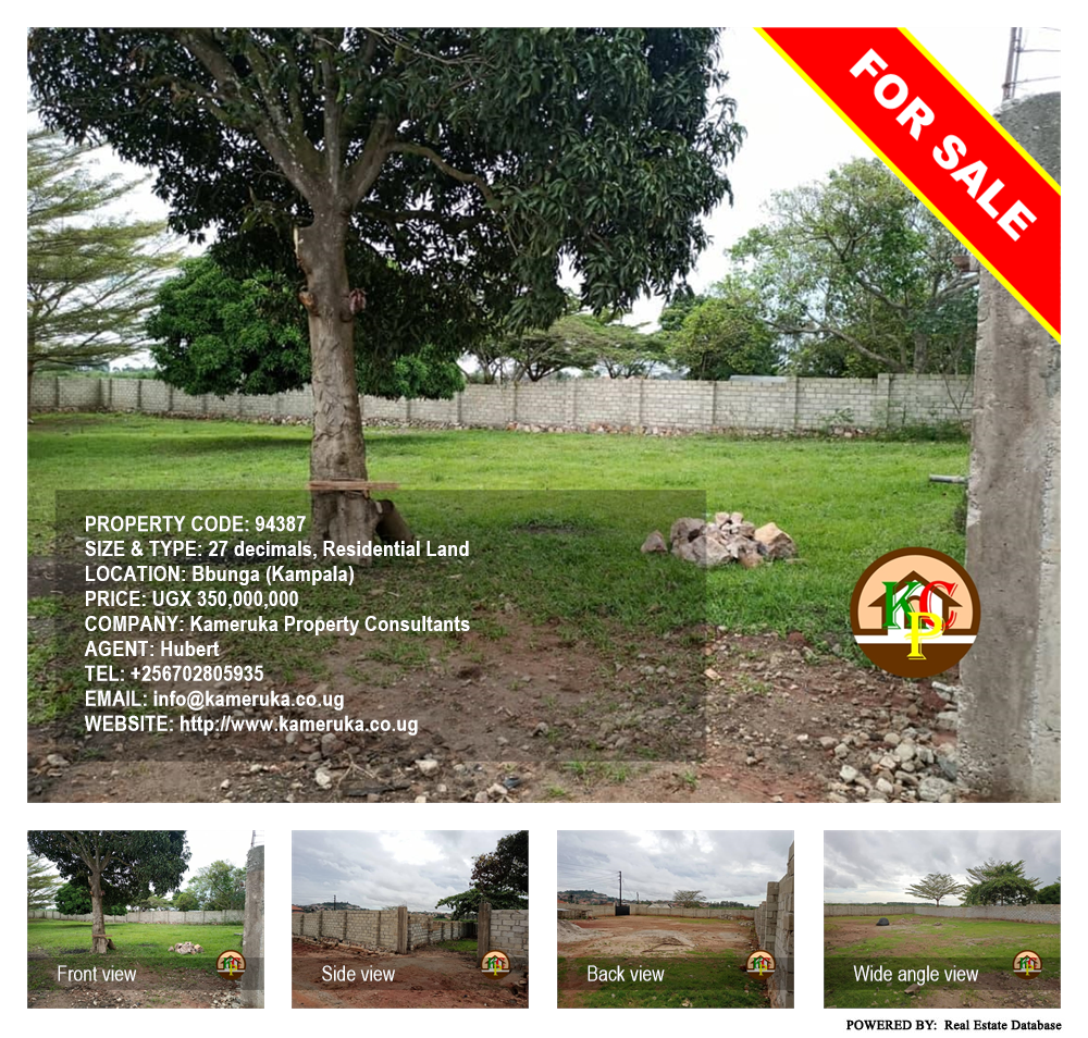 Residential Land  for sale in Bbunga Kampala Uganda, code: 94387