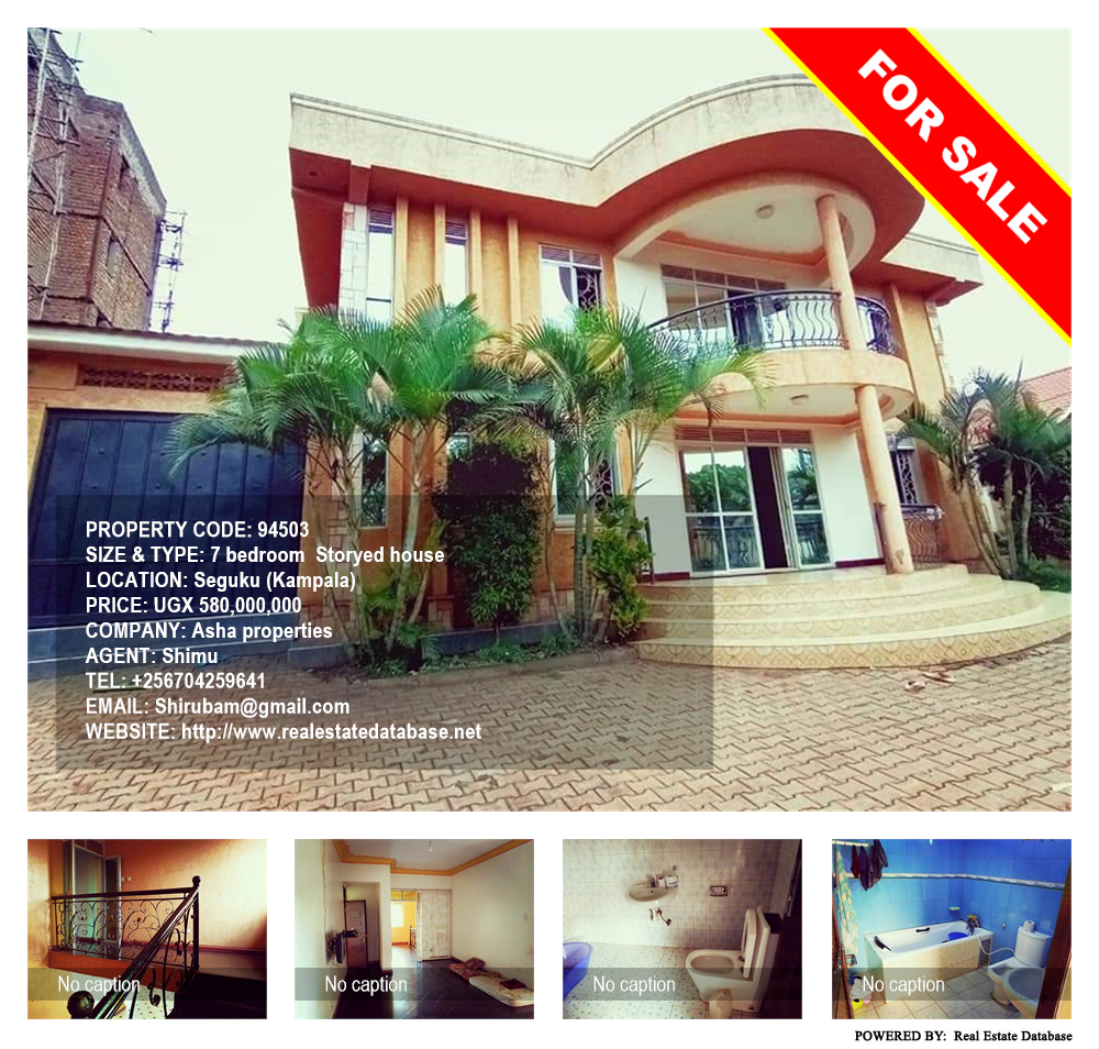 7 bedroom Storeyed house  for sale in Seguku Kampala Uganda, code: 94503