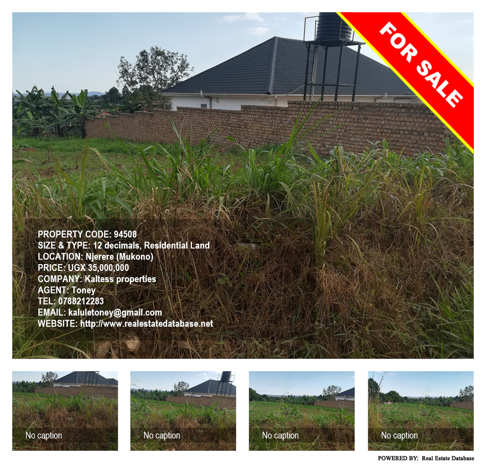 Residential Land  for sale in Njerere Mukono Uganda, code: 94508