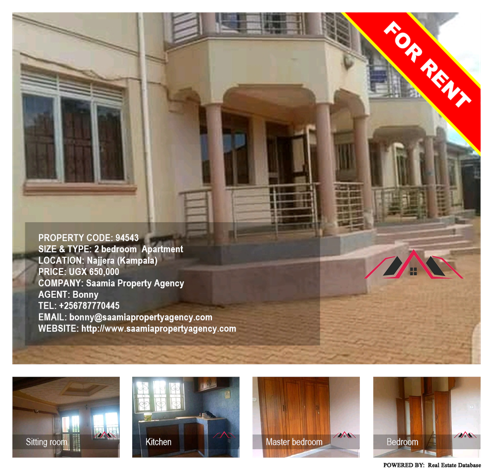 2 bedroom Apartment  for rent in Najjera Kampala Uganda, code: 94543