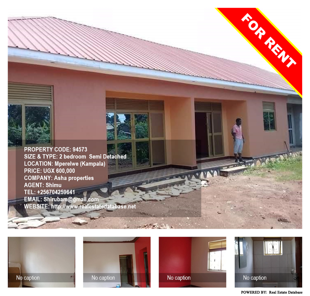 2 bedroom Semi Detached  for rent in Mpererwe Kampala Uganda, code: 94573