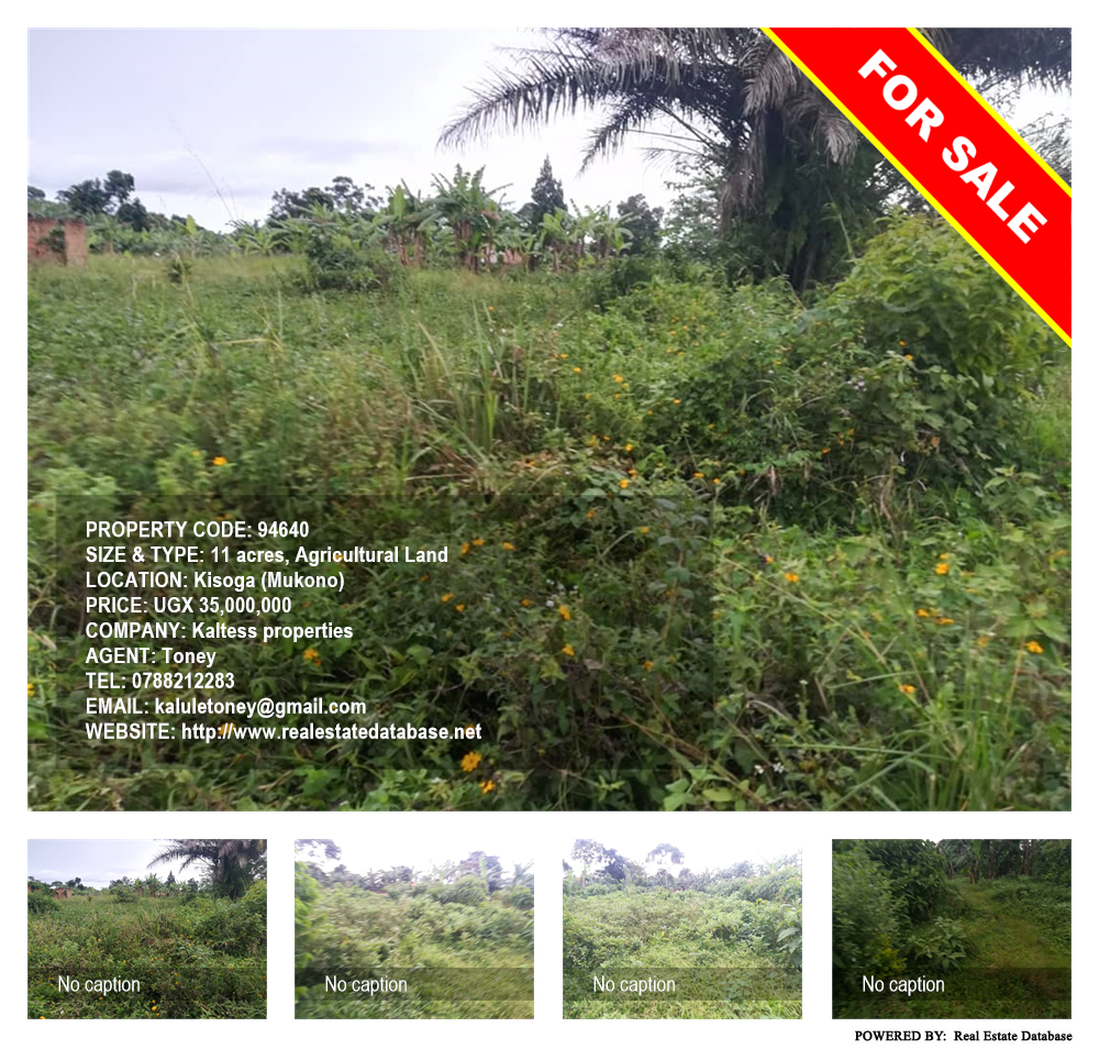 Agricultural Land  for sale in Kisoga Mukono Uganda, code: 94640