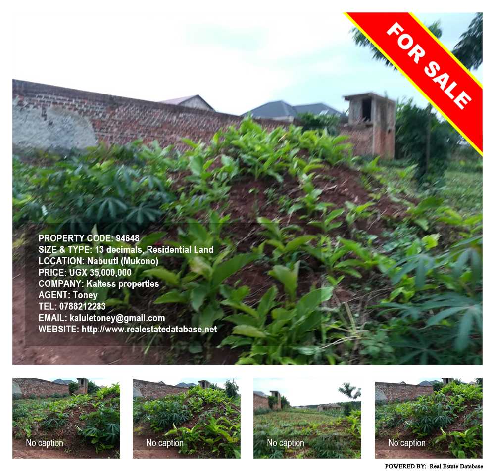Residential Land  for sale in Nabuuti Mukono Uganda, code: 94648