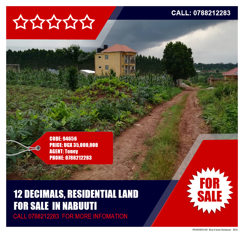 Residential Land  for sale in Nabuuti Mukono Uganda, code: 94656