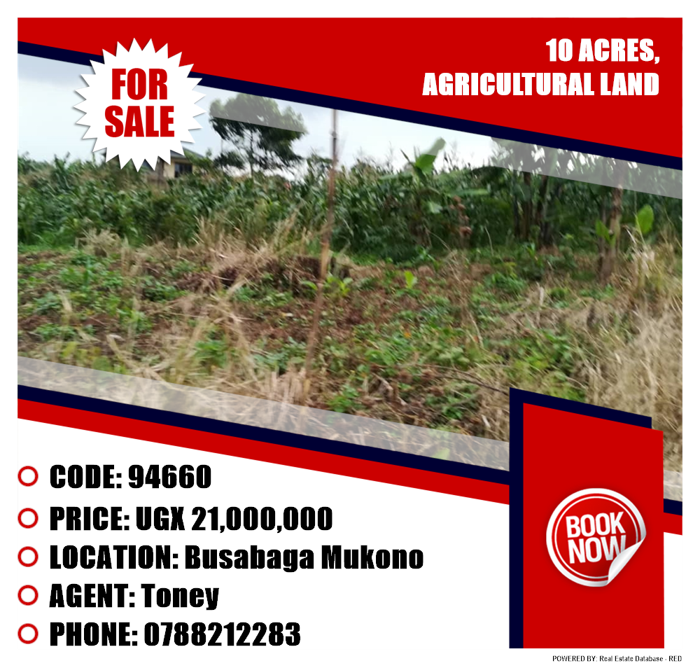 Agricultural Land  for sale in Busabaga Mukono Uganda, code: 94660