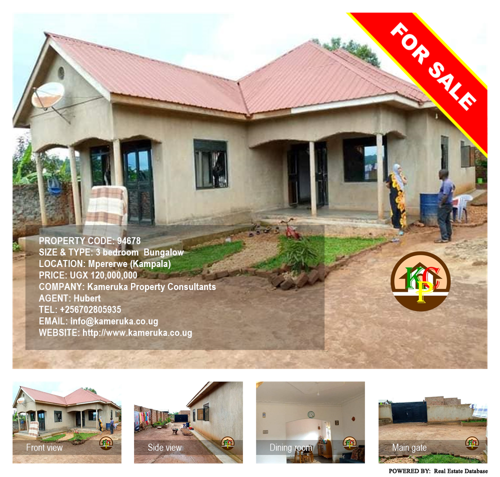 3 bedroom Bungalow  for sale in Mpererwe Kampala Uganda, code: 94678