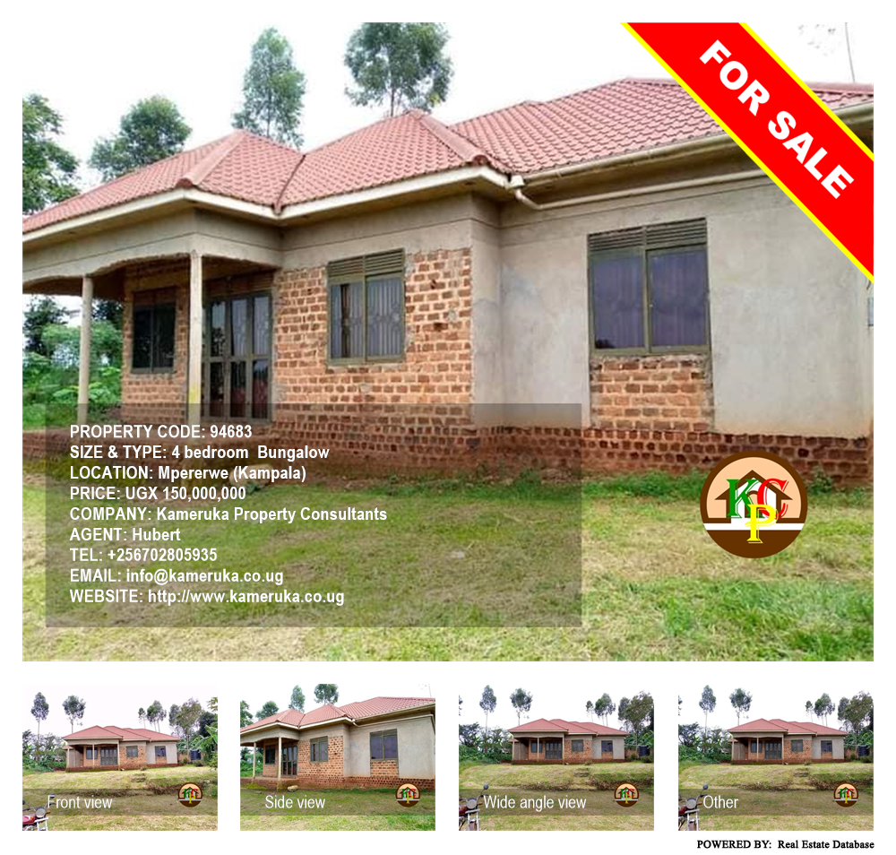 4 bedroom Bungalow  for sale in Mpererwe Kampala Uganda, code: 94683
