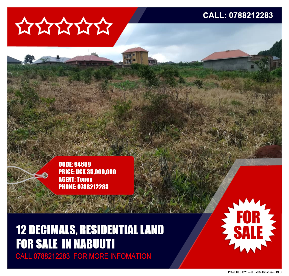 Residential Land  for sale in Nabuuti Mukono Uganda, code: 94689