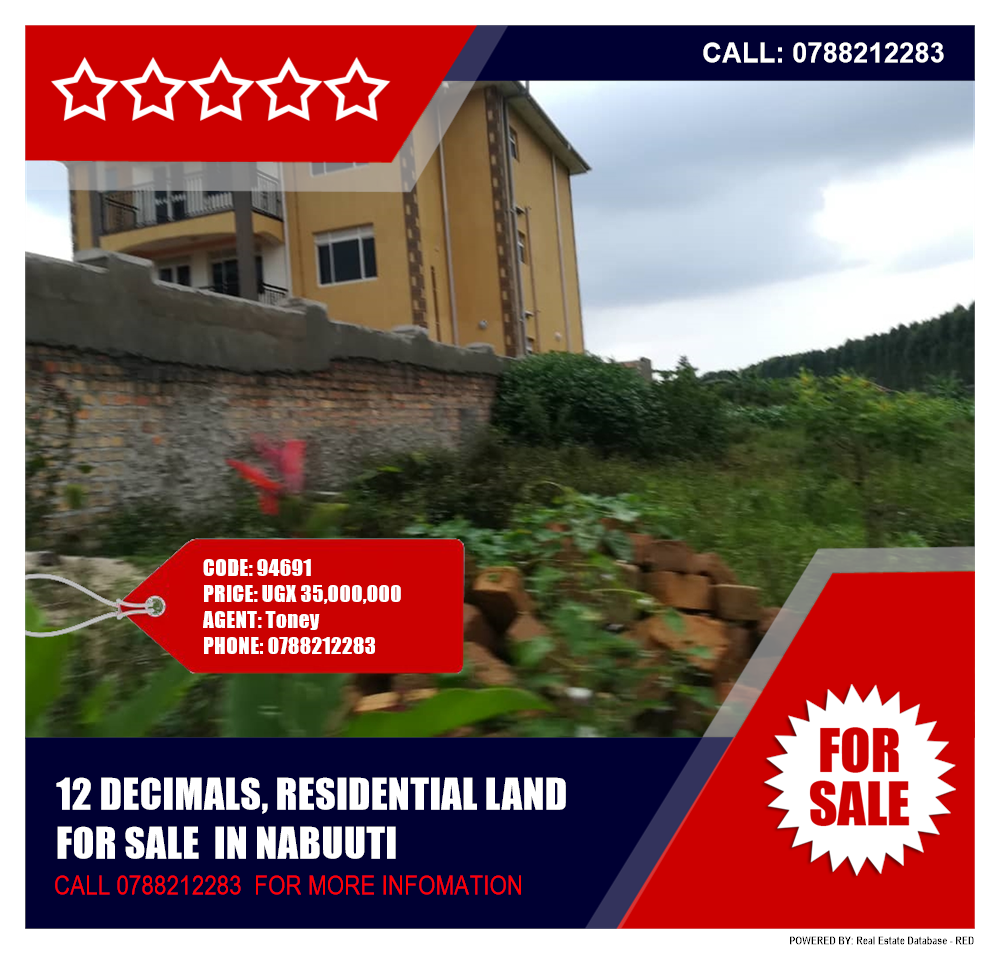 Residential Land  for sale in Nabuuti Mukono Uganda, code: 94691