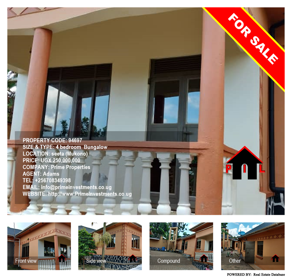 4 bedroom Bungalow  for sale in Seeta Mukono Uganda, code: 94697