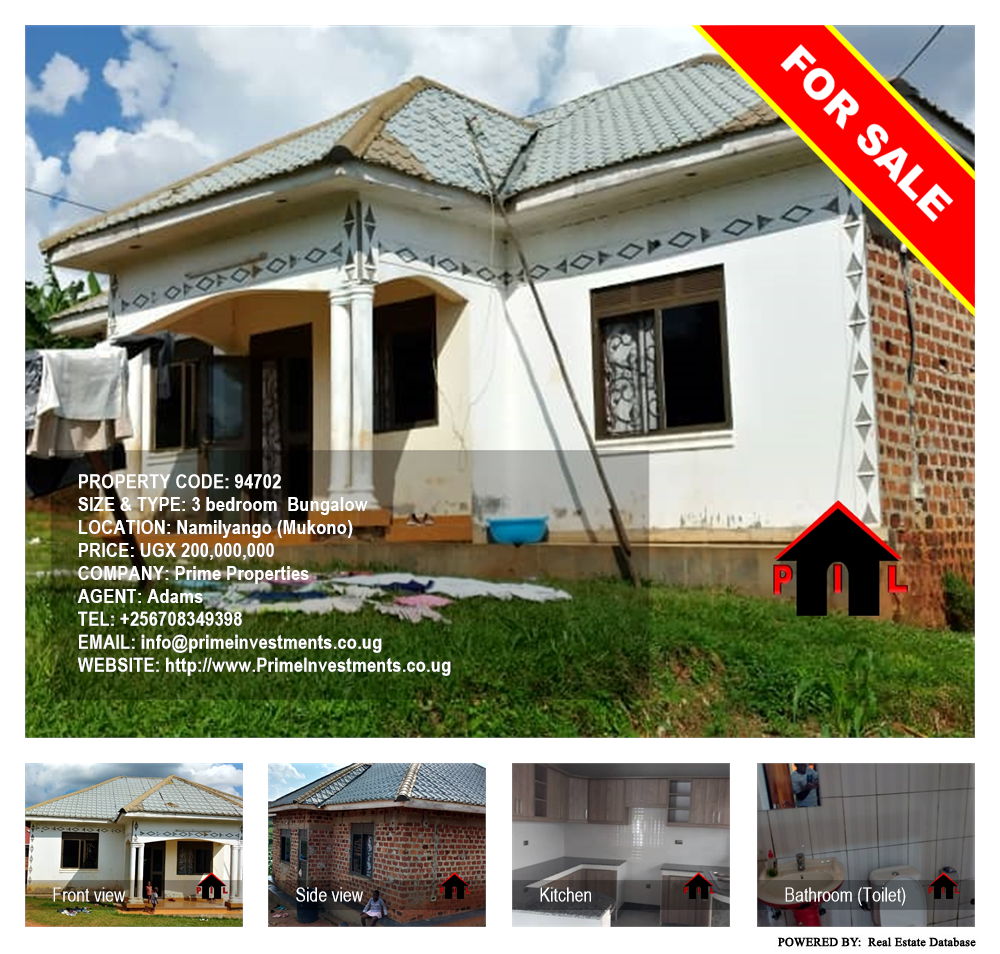 3 bedroom Bungalow  for sale in Namilyango Mukono Uganda, code: 94702