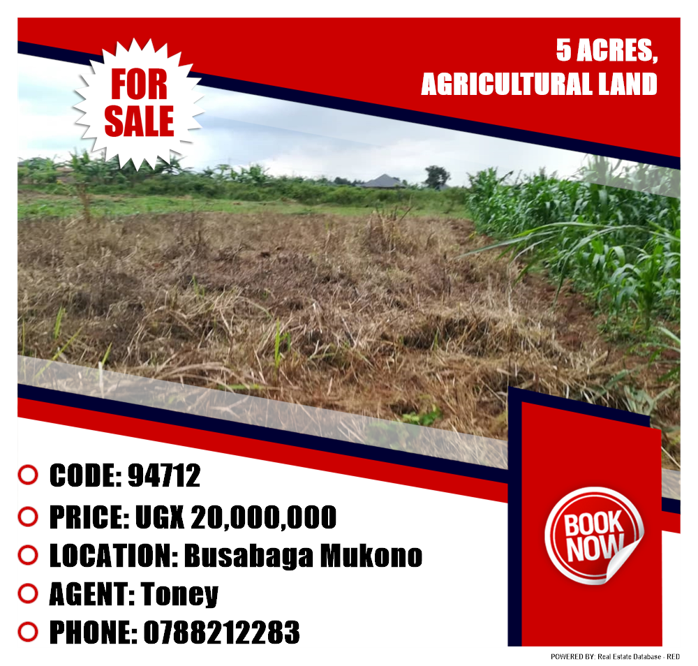 Agricultural Land  for sale in Busabaga Mukono Uganda, code: 94712