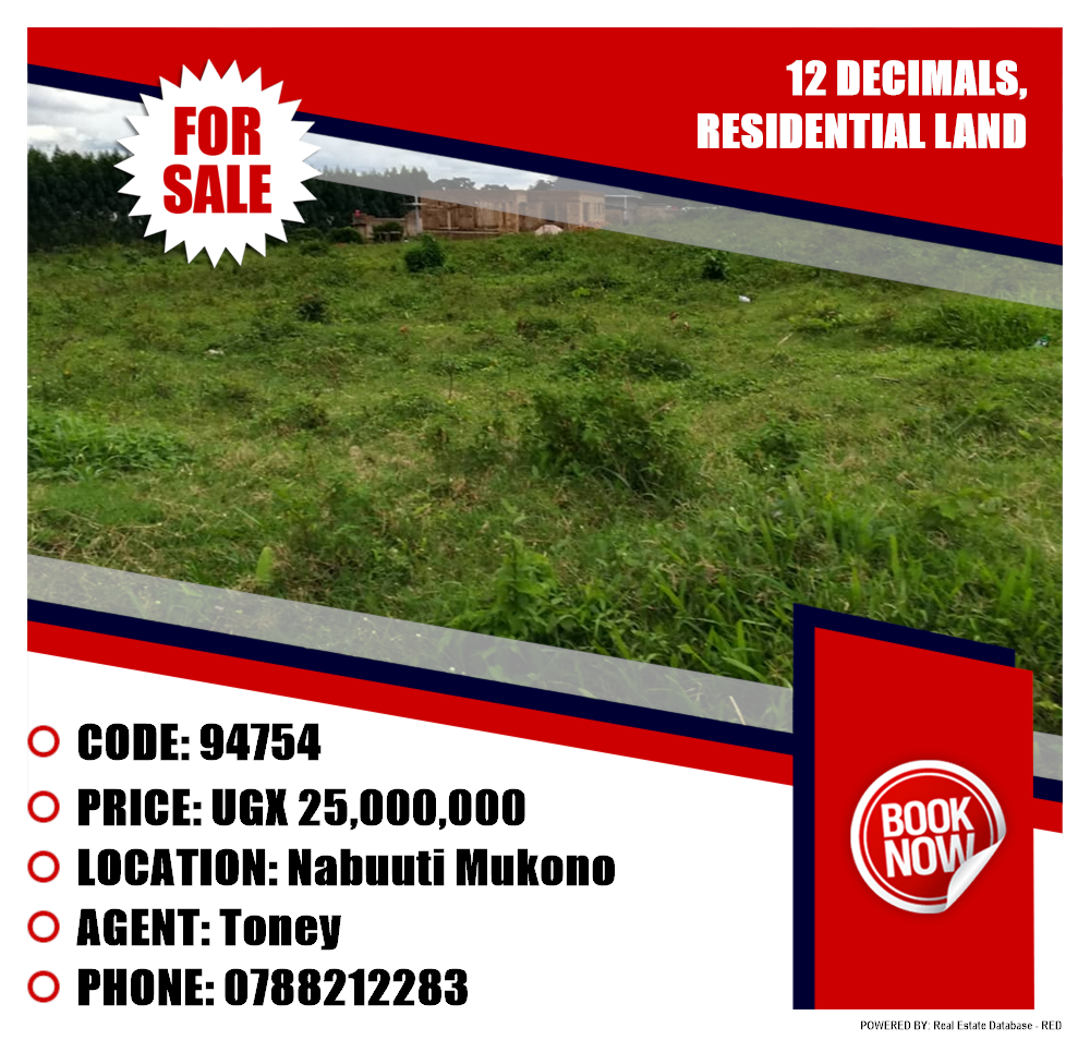 Residential Land  for sale in Nabuuti Mukono Uganda, code: 94754