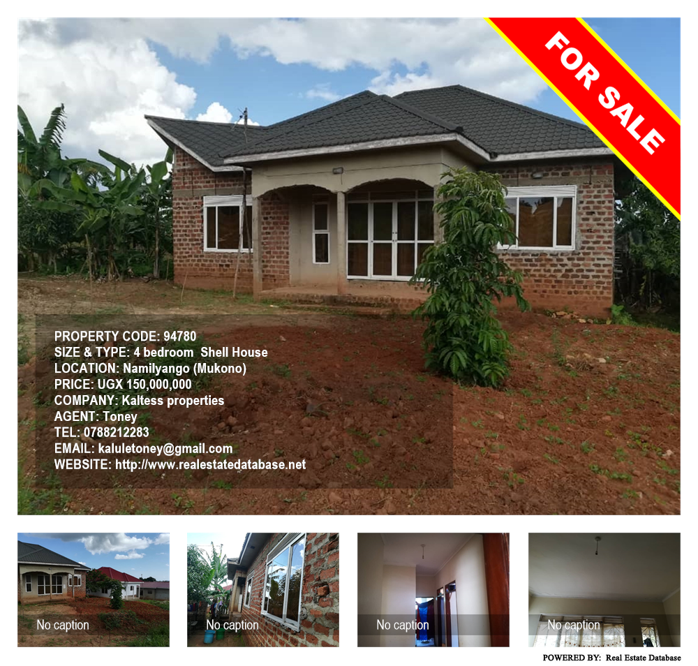 4 bedroom Shell House  for sale in Namilyango Mukono Uganda, code: 94780