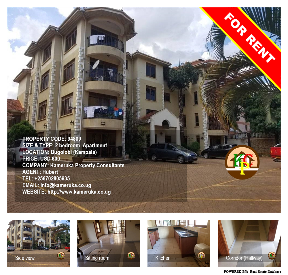 2 bedroom Apartment  for rent in Bugoloobi Kampala Uganda, code: 94809