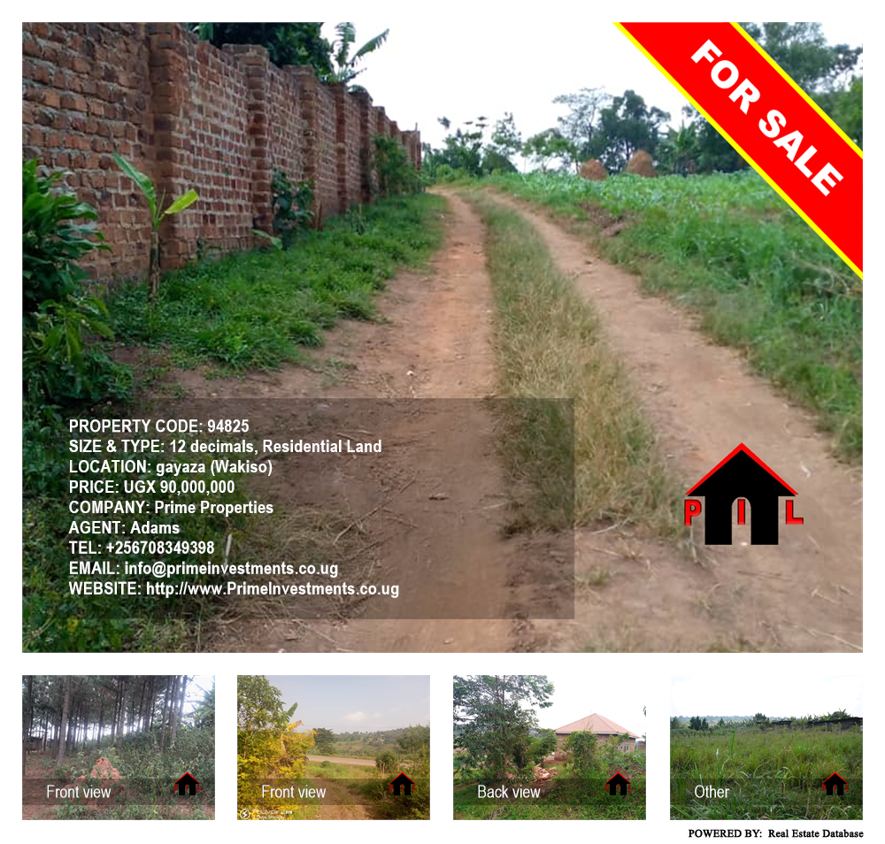 Residential Land  for sale in Gayaza Wakiso Uganda, code: 94825