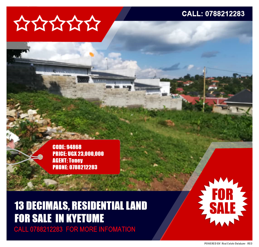 Residential Land  for sale in Kyetume Mukono Uganda, code: 94868