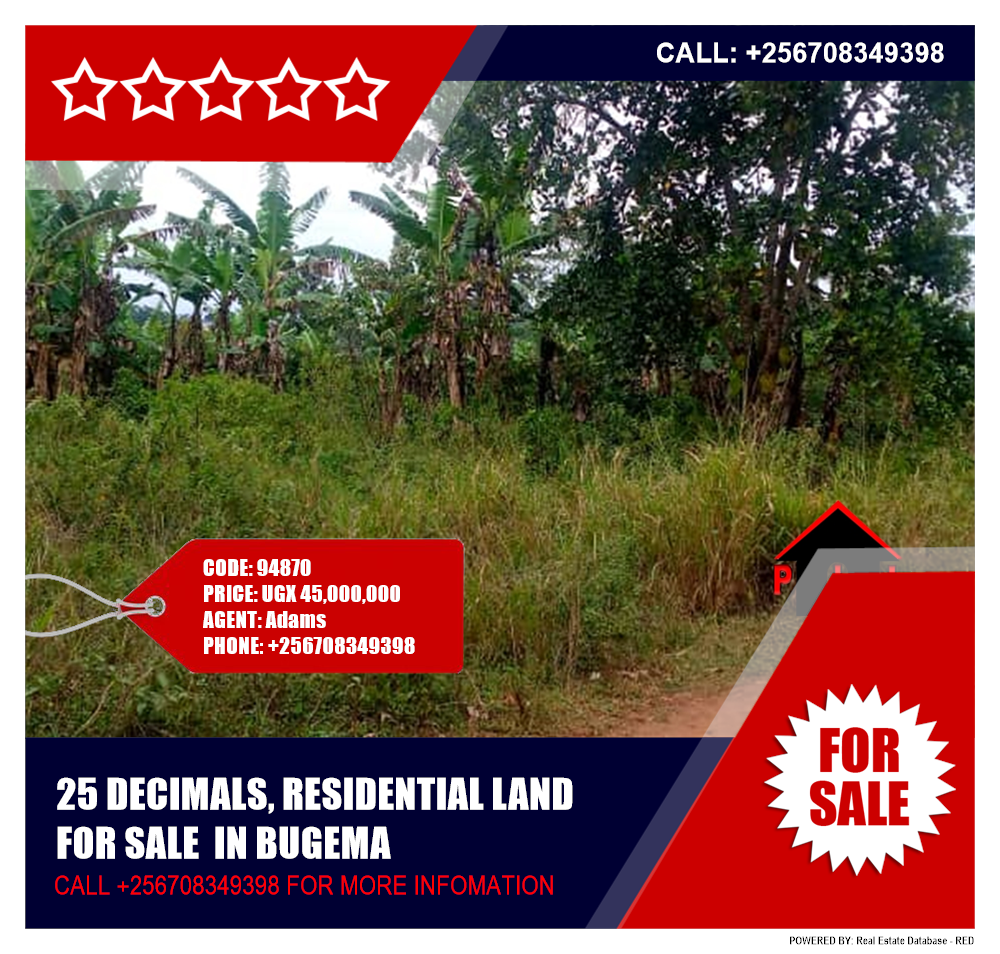 Residential Land  for sale in Bugema Luweero Uganda, code: 94870