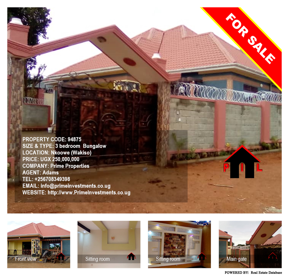 3 bedroom Bungalow  for sale in Nkoowe Wakiso Uganda, code: 94875