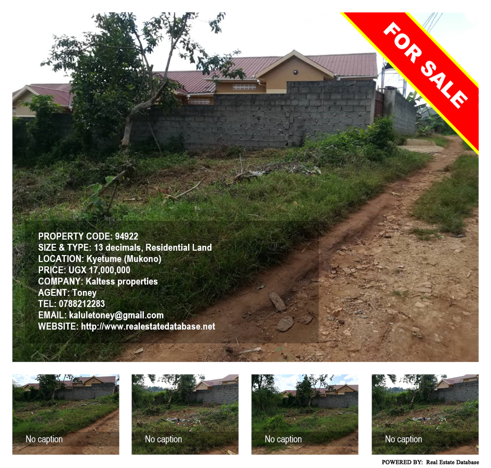 Residential Land  for sale in Kyetume Mukono Uganda, code: 94922