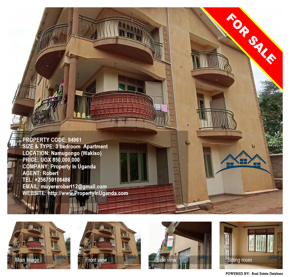 3 bedroom Apartment  for sale in Namugongo Wakiso Uganda, code: 94961