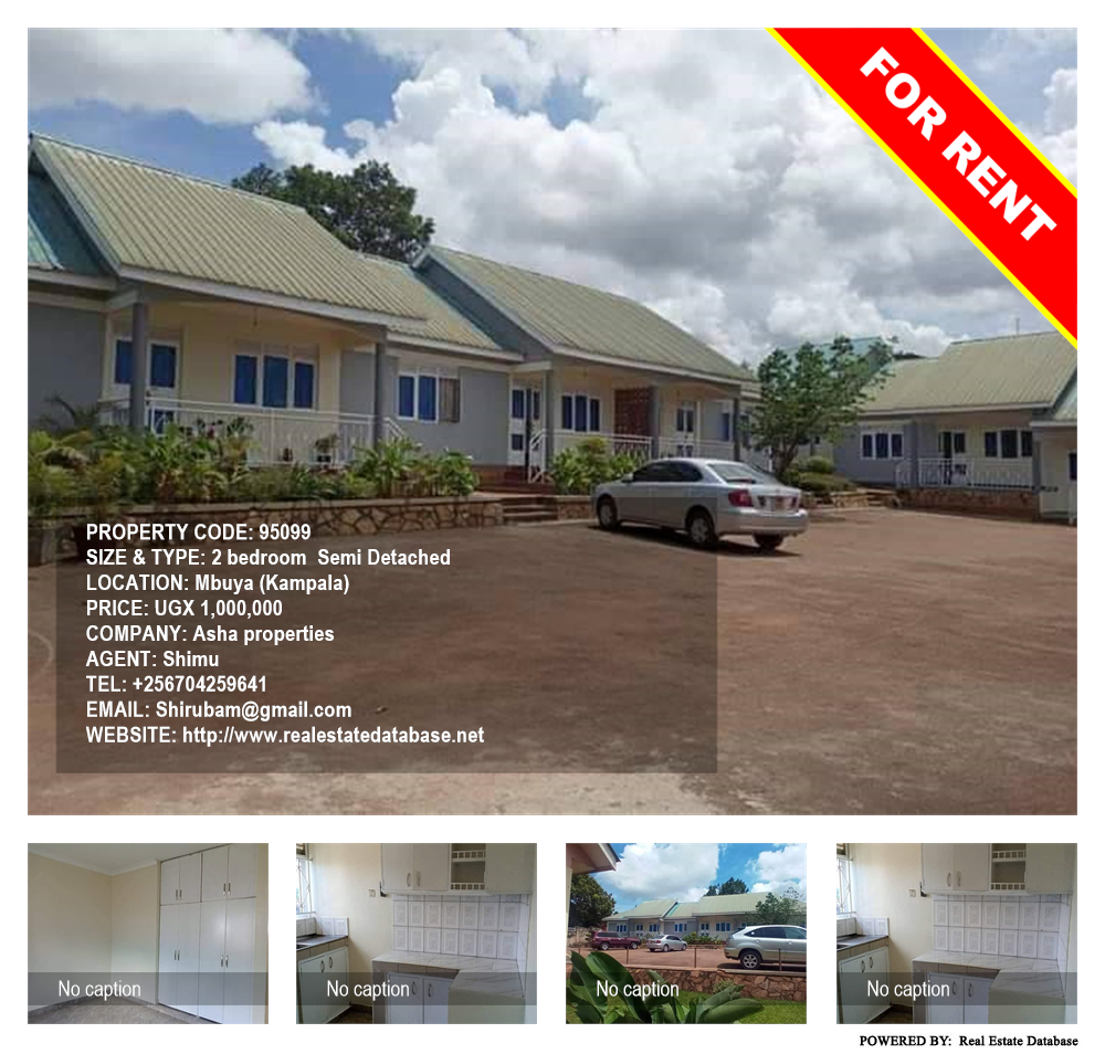 2 bedroom Semi Detached  for rent in Mbuya Kampala Uganda, code: 95099