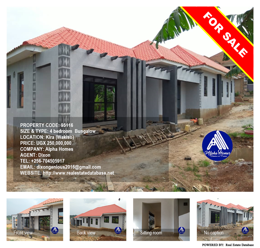 4 bedroom Bungalow  for sale in Kira Wakiso Uganda, code: 95116