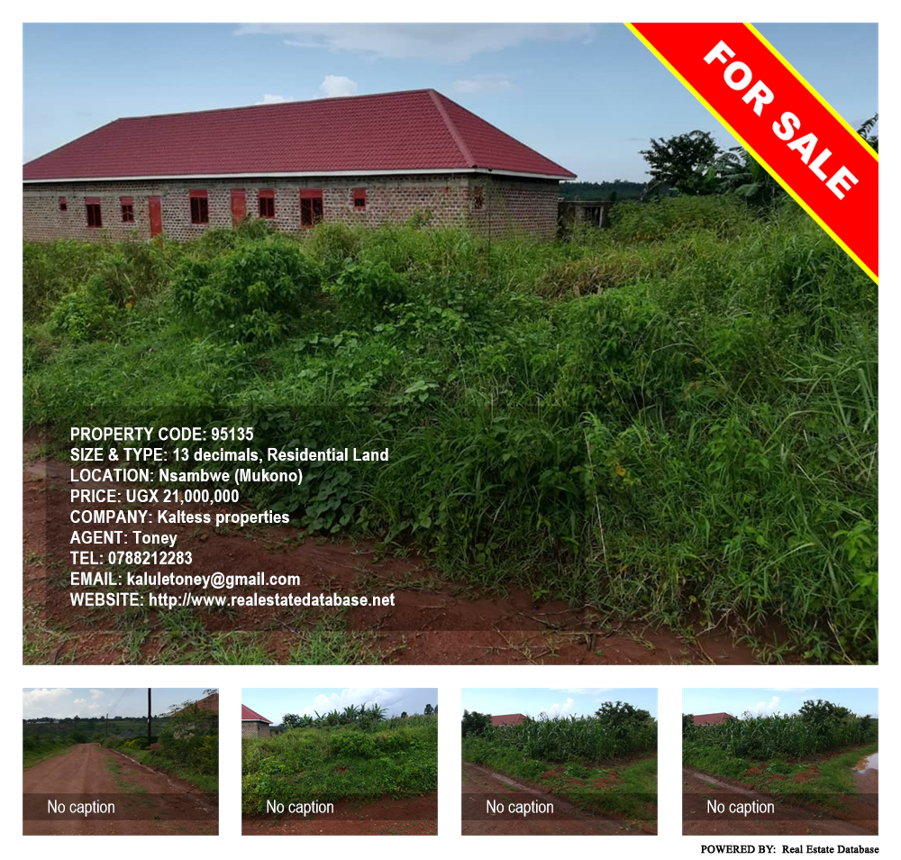 Residential Land  for sale in Nsambwe Mukono Uganda, code: 95135
