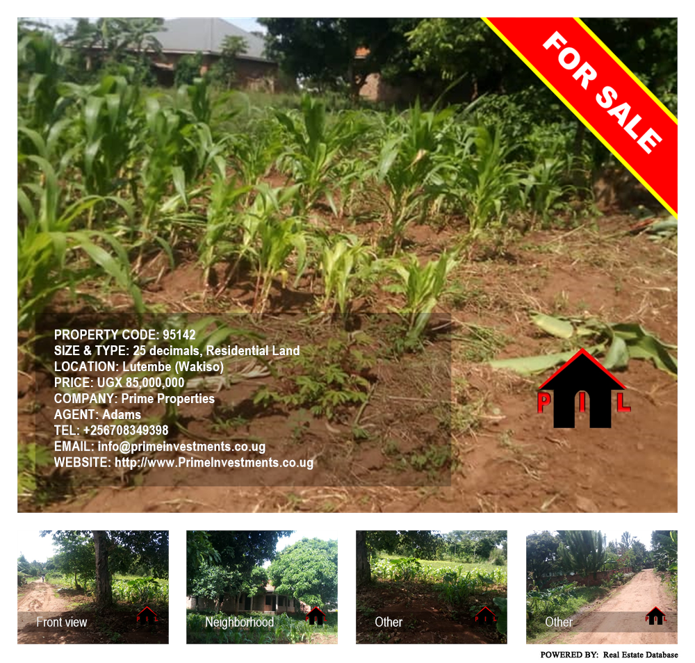 Residential Land  for sale in Lutembe Wakiso Uganda, code: 95142