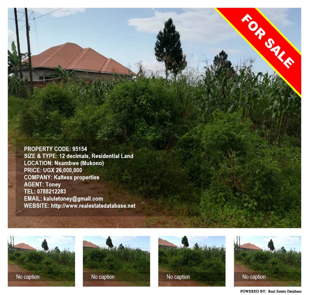 Residential Land  for sale in Nsambwe Mukono Uganda, code: 95154