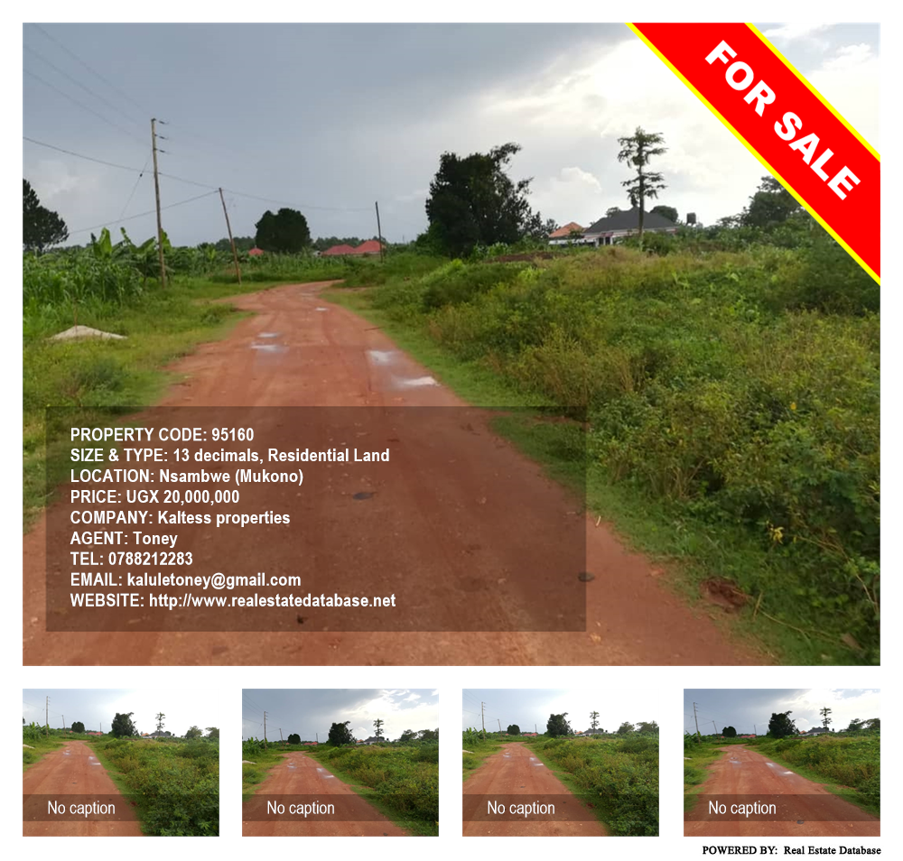 Residential Land  for sale in Nsambwe Mukono Uganda, code: 95160