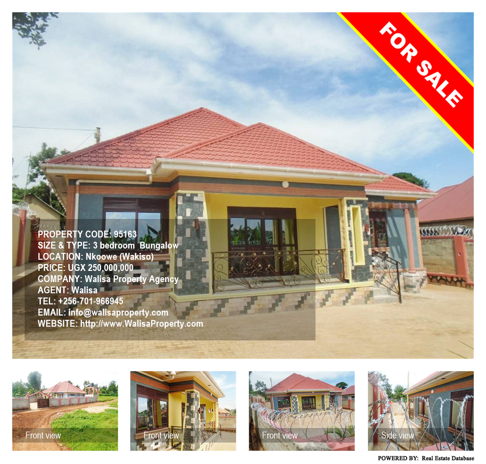 3 bedroom Bungalow  for sale in Nkoowe Wakiso Uganda, code: 95163