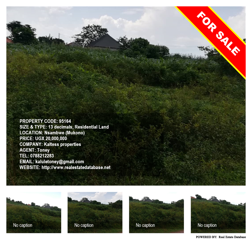Residential Land  for sale in Nsambwe Mukono Uganda, code: 95164