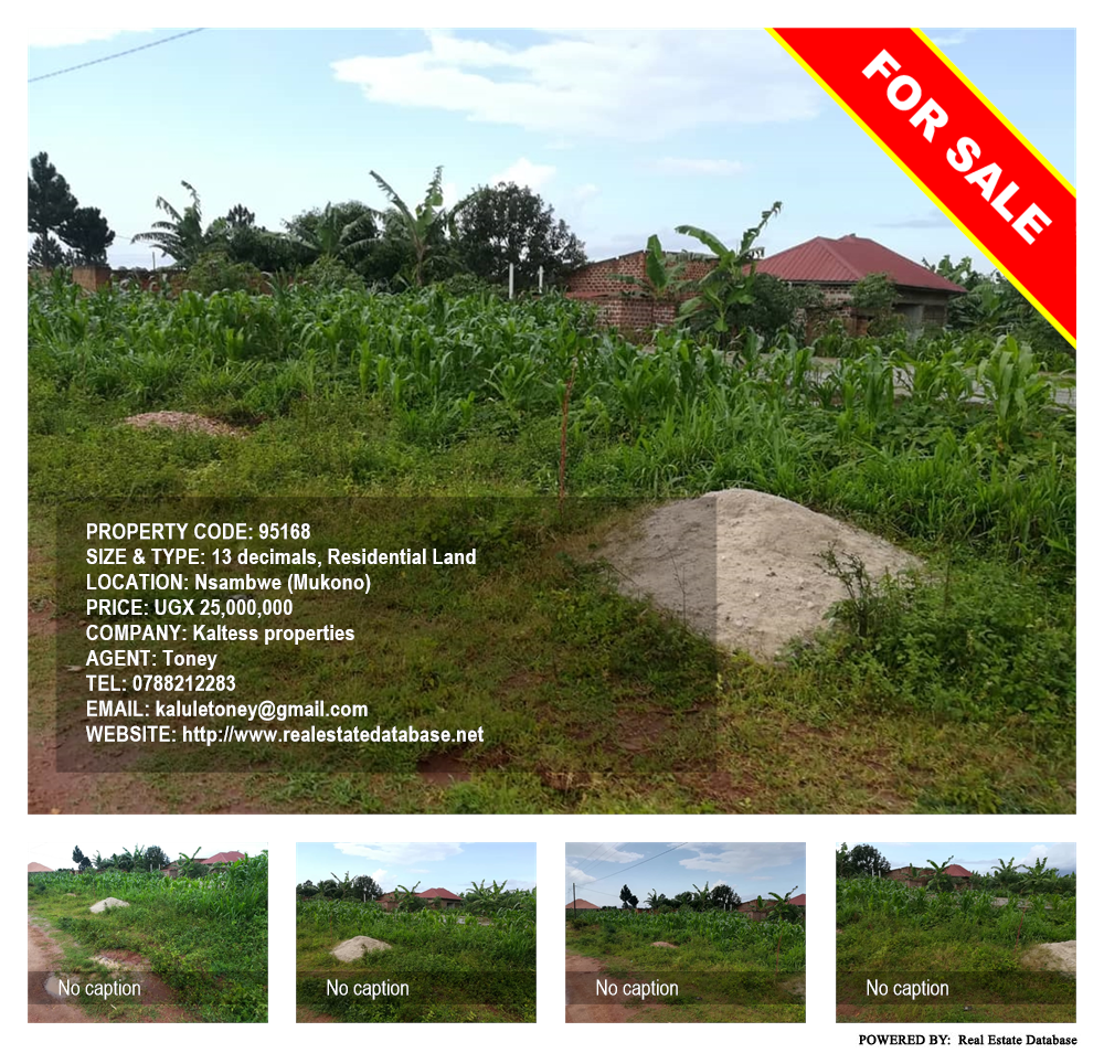 Residential Land  for sale in Nsambwe Mukono Uganda, code: 95168