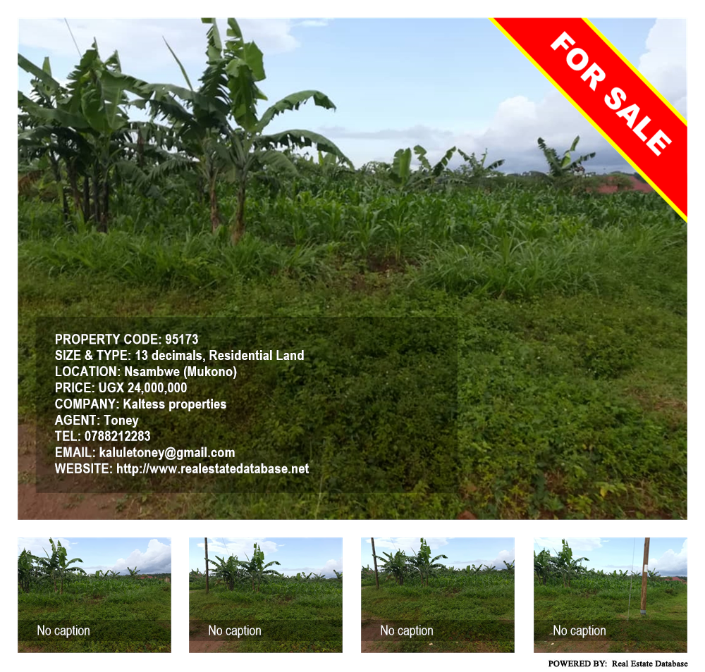 Residential Land  for sale in Nsambwe Mukono Uganda, code: 95173