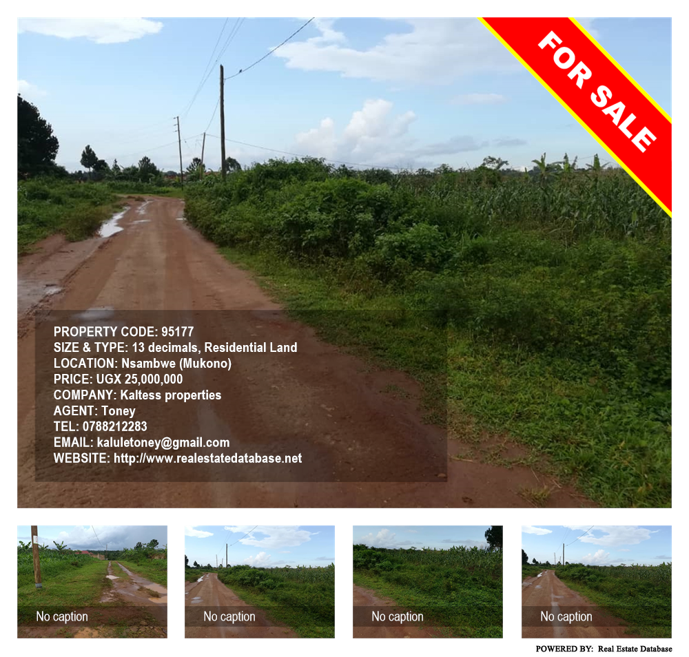 Residential Land  for sale in Nsambwe Mukono Uganda, code: 95177