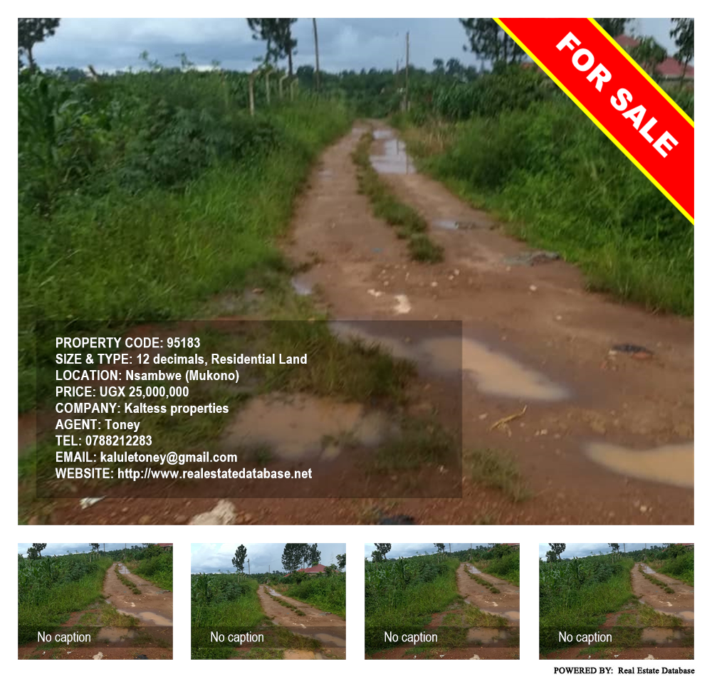 Residential Land  for sale in Nsambwe Mukono Uganda, code: 95183