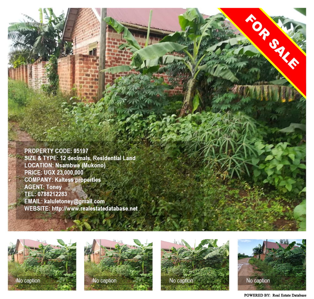 Residential Land  for sale in Nsambwe Mukono Uganda, code: 95197