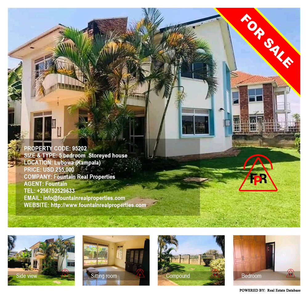 5 bedroom Storeyed house  for sale in Lubowa Kampala Uganda, code: 95202