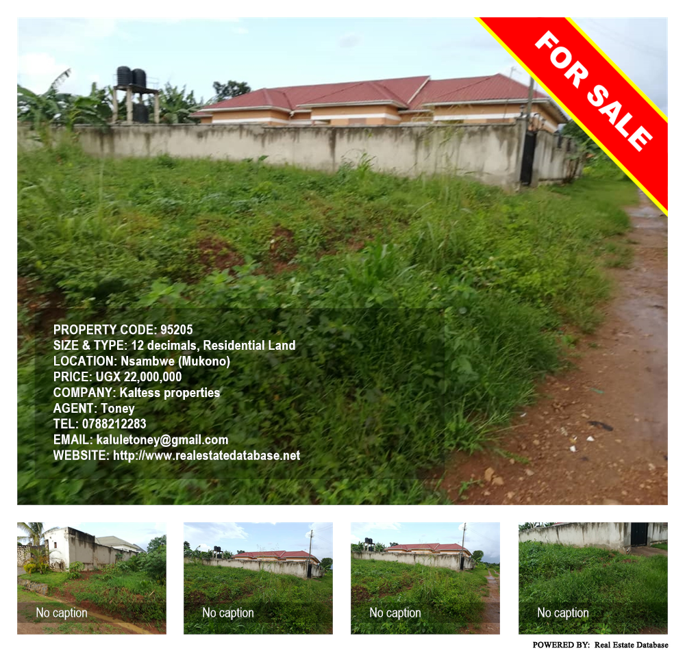 Residential Land  for sale in Nsambwe Mukono Uganda, code: 95205