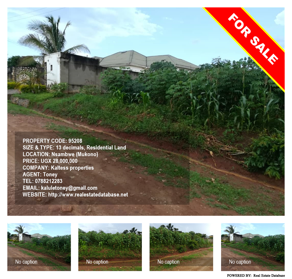 Residential Land  for sale in Nsambwe Mukono Uganda, code: 95208