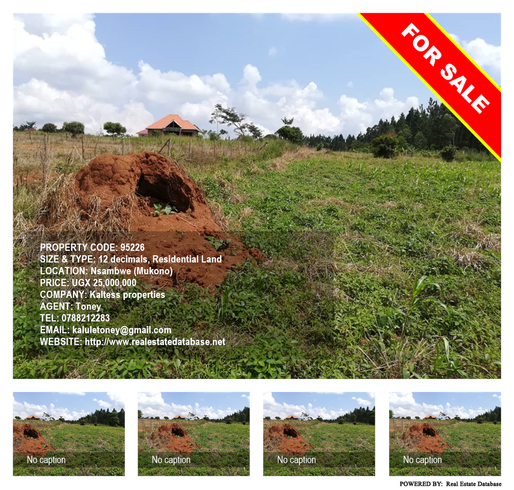 Residential Land  for sale in Nsambwe Mukono Uganda, code: 95226