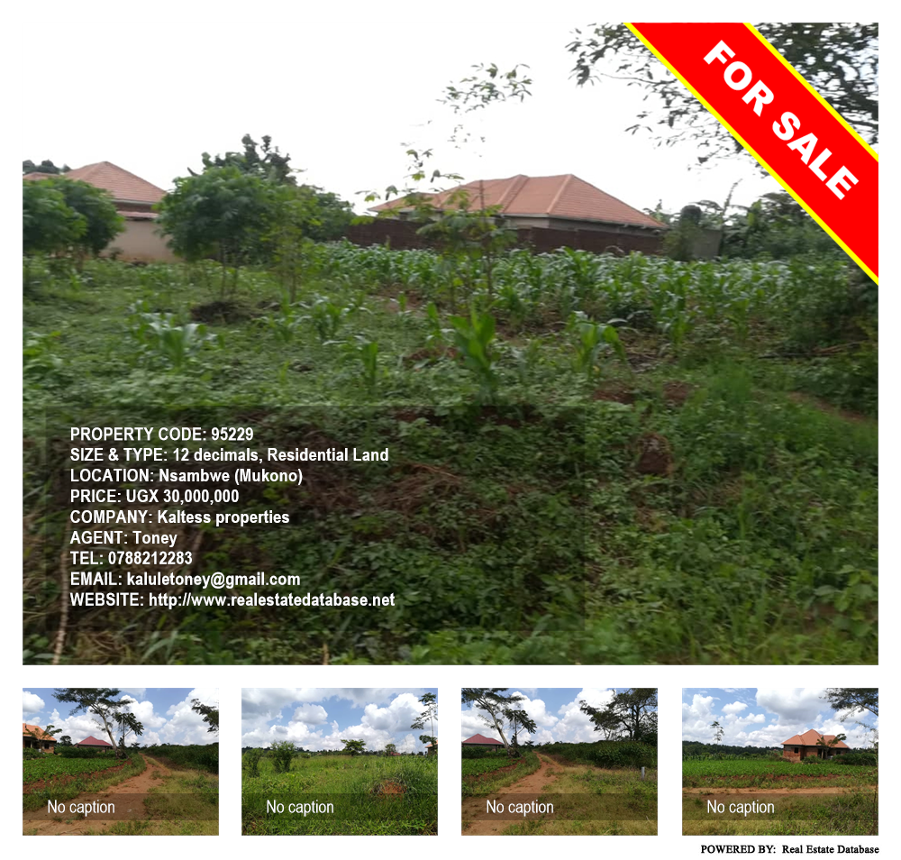 Residential Land  for sale in Nsambwe Mukono Uganda, code: 95229